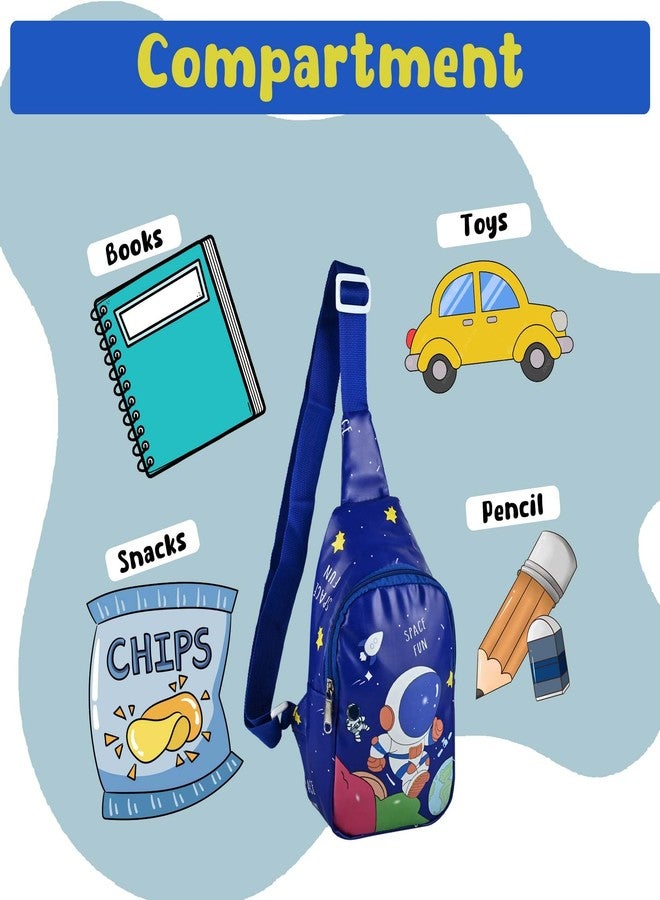 GLITREEPROPS Colourful Cross body Bags for Boys and Girls Kids School, Picnic, Return Gifts, Office | Crossbody Chest Bag with Adjustable (Space) - Image 5
